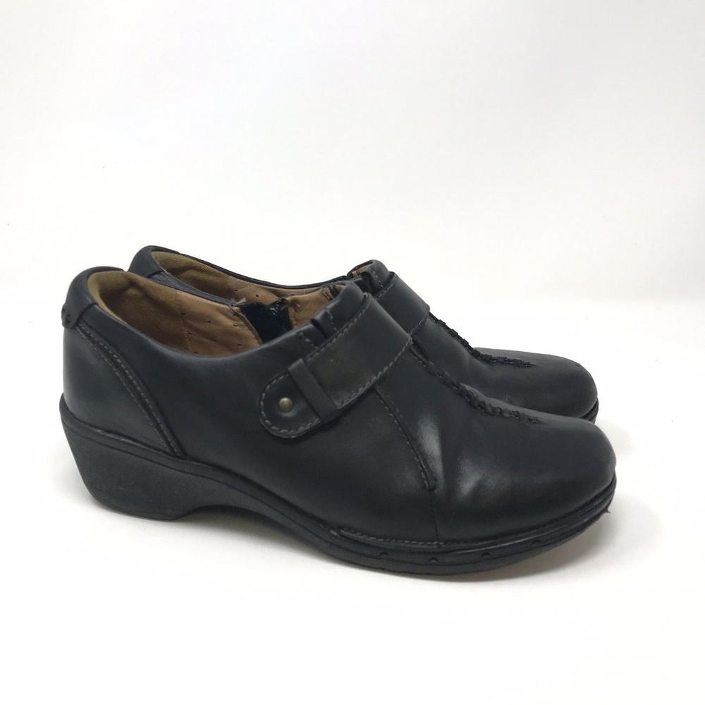 Unstructured By Clarks Unsparrow Blk Leather Shoes - image 1